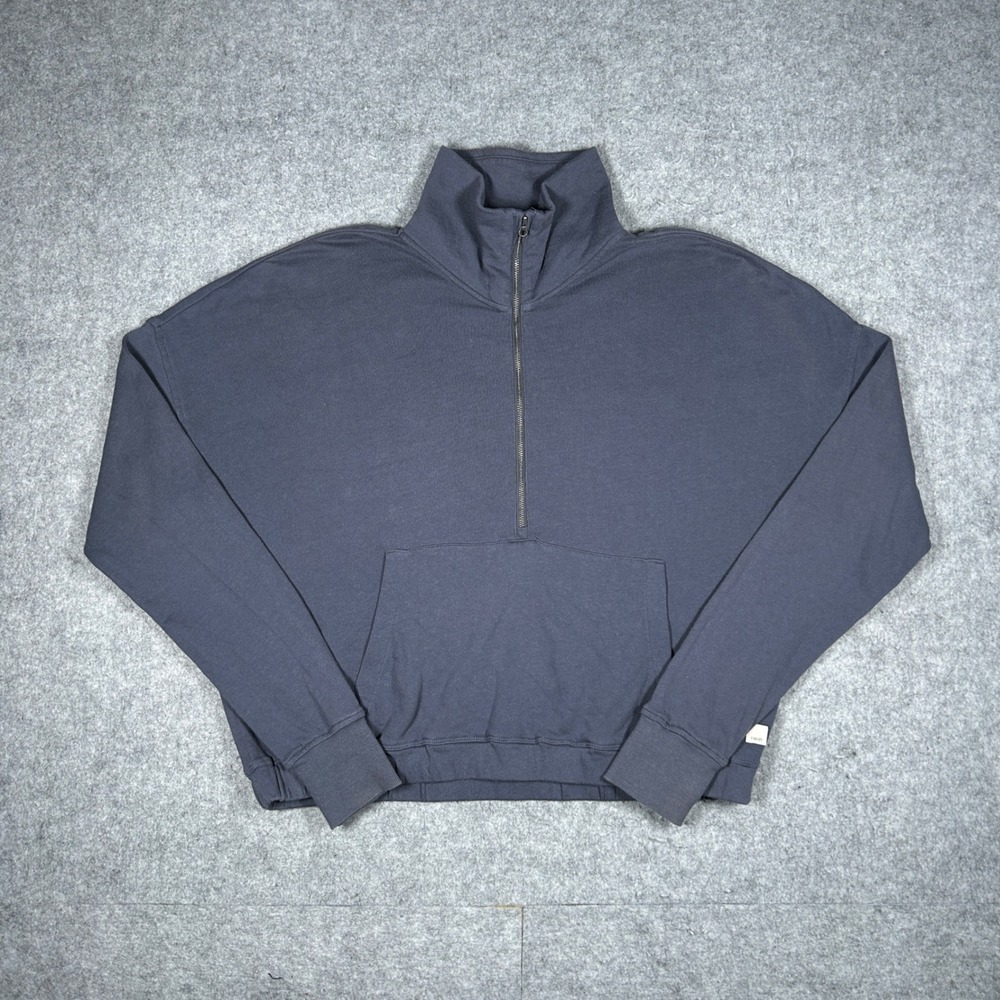 Vuori Pullover Women Medium Gray Restore Half Zip Hoodie Sweatshirt Athleisure